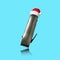 Hair clipper with Santa Claus hat. Reflection. Happy New Year`s greetings from the hairdresser. Design element. Isolated
