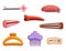 Hair Clips Collection. Versatile Accessories Used To Hold Hair In Place. They Come In Various Sizes, Colors, And Designs