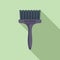 Hair coloring brush icon flat vector. Salon wash beauty