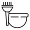 Hair colouring tools icon outline vector. Bowl brush