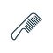 Hair Comb Line Icon. Plastic Hair Brush for Combing Linear Pictogram. Equipment for Hair Care in Salon or Barber Shop