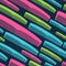 Hair comb seamless pattern in bright colors.