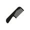 Hair Comb Silhouette Icon. Plastic Hair Brush for Combing Black Pictogram. Equipment for Hair Care in Salon or Barber