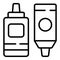 Hair conditioner icon outline vector. Shampoo bottle