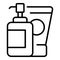Hair conditioner icon outline vector. Shampoo treatment