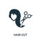 Hair Cut icon. Monochrome sign from hairdresser collection. Creative Hair Cut icon illustration for web design