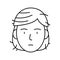 hair damage disease line icon vector illustration