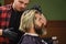 hair deserves best. Hair care and male grooming concept. get perfect shape. bearded man get beard haircut by barber