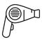 Hair dryer icon outline vector. Grooming female