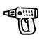 hair dryer tool line icon vector illustration