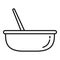 Hair dye bowl icon, outline style