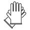 Hair dye gloves icon, outline style