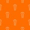 Hair fix clip pattern vector orange