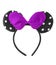 Hair hoop - mouse ears with violet bow isolated on white background