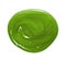 Hair mask, conditioner, shampoo creamy texture. Natural green cosmetic cream circle swatch