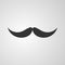 Hair mustaches icon