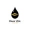 hair oil essential logo with drop oil and hair logo symbol-