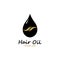 hair oil essential logo with drop oil and hair logo symbol-