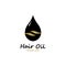 hair oil essential logo with drop oil and hair logo symbol-