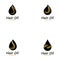 hair oil essential logo with drop oil and hair logo symbol-vector.