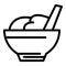 Hair paint cream bowl icon, outline style