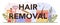 Hair removal typographic header. Depilation and epilation methods