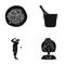 Hair, restaurant, sport and other web icon in black style., blow, girl, stewardess, conductors icons in set collection.