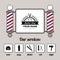 Hair salon barber shop sign and services design template