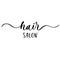 Hair salon - vector calligraphic inscription with smooth lines for the names and logos of firms,labels and design shops