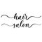 Hair salon - vector calligraphic inscription with smooth lines for the names and logos of firms,labels and design shops