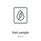 Hair sample outline vector icon. Thin line black hair sample icon, flat vector simple element illustration from editable beauty