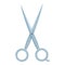 Hair scissors icon cartoon vector. Haircut stylist