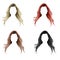 Hair silhouette - Long woman hair