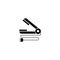 Hair straightening vector icon