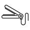 Hair straighter icon outline vector. Hair coloring