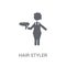 Hair Styler icon. Trendy Hair Styler logo concept on white background from Ladies collection