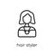 Hair Styler icon. Trendy modern flat linear vector Hair Styler i