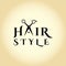 Hair stylist vector logo. Hair salon emblem