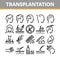 Hair Transplantation Collection Icons Set Vector