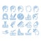 Hair Transplantation icon hand drawn illustration