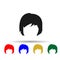 hair, woman, haircut, long fringes multi color style icon. Simple glyph, flat vector of Haircut icons for ui and ux, website or