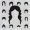 Hair, woman, haircut long icon. Haircut icons universal set for web and mobile