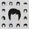 Hair, woman, haircut long icon. Haircut icons universal set for web and mobile