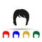 hair, woman, haircut shag multi color style icon. Simple glyph, flat vector of Haircut icons for ui and ux, website or mobile