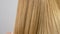 Haircare. Beautiful healthy straight hair. Woman moves blonde long hair