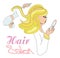 Hairdresser - beautiful feminine card