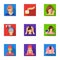 Hairdresser related icon set
