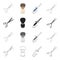 hairdresser related icon set