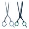 Hairdresser scissors and thinning shears. Vector illlustration o