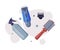 Hairdresser Tools Set, Barber Supplies for Styling Professional Haircut, Spray Bottle, Hair Clipper, Hairbrush Cartoon